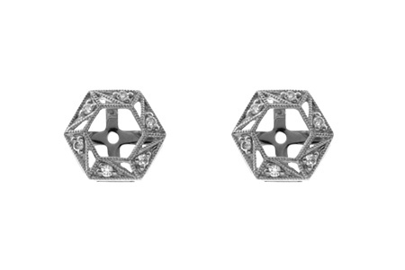 A000-18018: EARRING JACKETS .08 TW (FOR 0.50-1.00 CT TW STUDS)