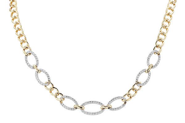 H273-75317: NECKLACE 1.12 TW (17")(INCLUDES BAR LINKS)
