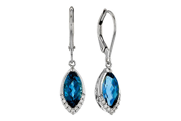 A274-71727: EARR 2.42 TW LONDON BLUE TOPAZ 2.50 TGW (9x5MM MQ)