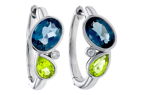 A274-72609: EARRINGS 2.97 SEMI-PREC (PER,LBT) 3.00 TGW