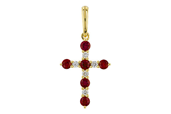 B274-66245: PENDANT .34 TW RUBY .42 TGW