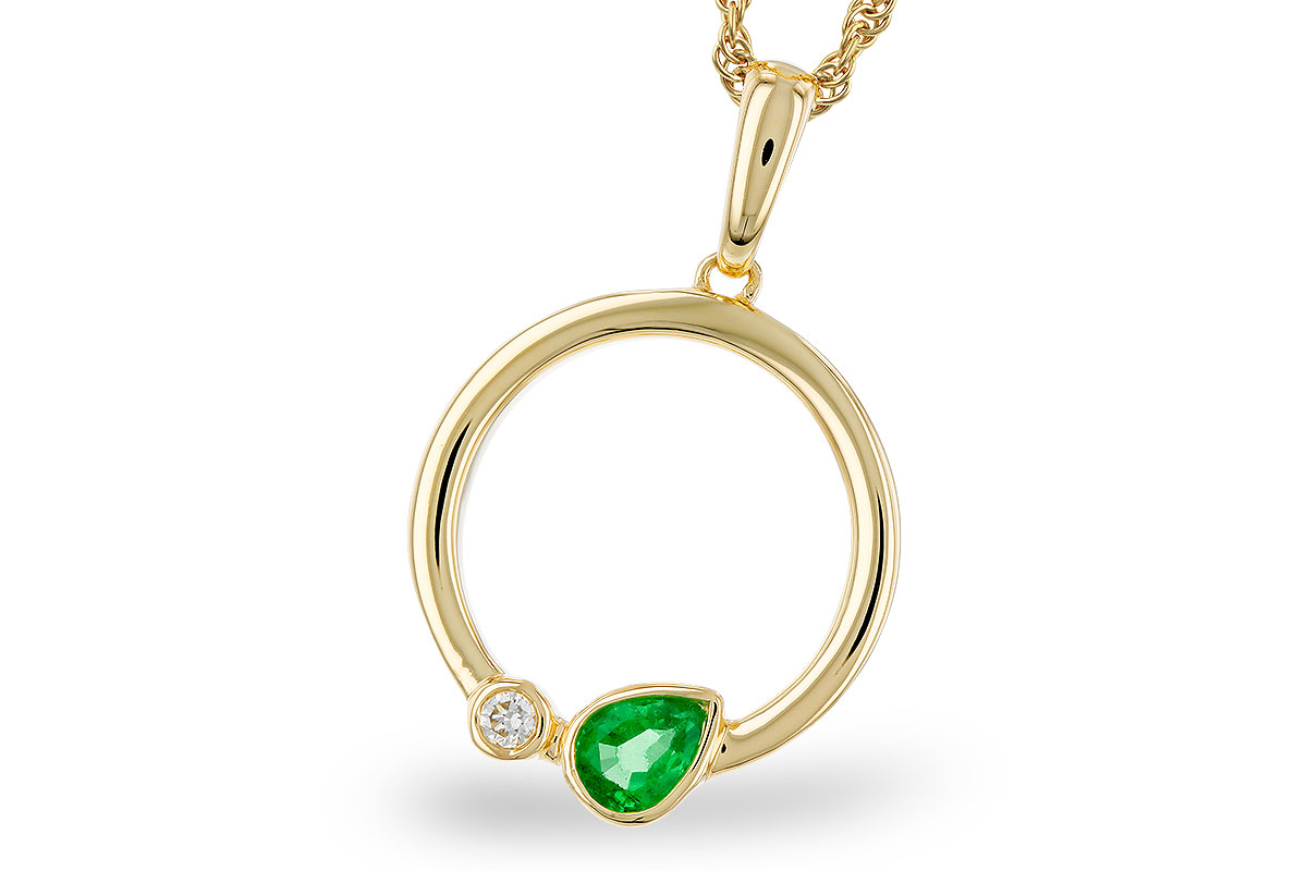 B274-66254: NECKLACE .20 EMERALD .22 TGW