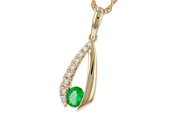 B274-69827: NECKLACE .28 EMERALD .45 TGW (5x4 EMER)