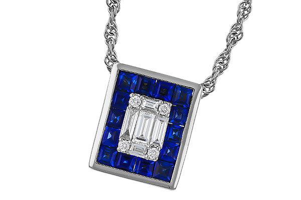 B274-71690: NECKLACE .84 SAPPHIRE TW 1.02 TGW