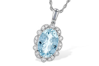 C190-15308: NECKLACE 2.40 AQUA 2.57 TGW (12x8MM AQ)