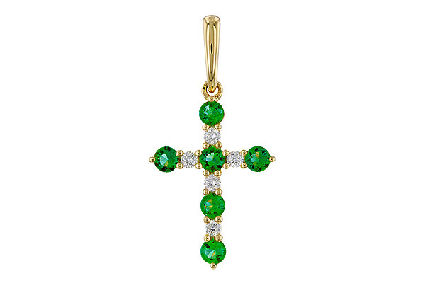 C274-66236: PENDANT .27 TW EMERALD .35 TGW