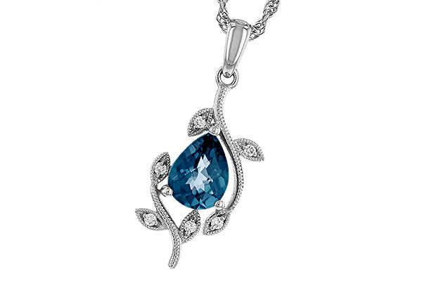 C274-68063: NECK 1.20 LONDON BLUE TOPAZ 1.25 TGW (8x6MM LBT)