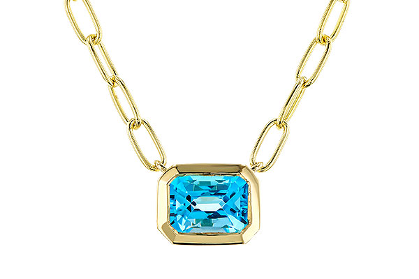 C274-69899: NECKLACE 1.20 SWISS BLUE TOPAZ (18")