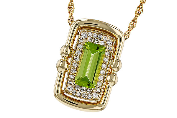 C274-72581: NECKLACE .72 PERIDOT .84 TGW (8x4MM PER)