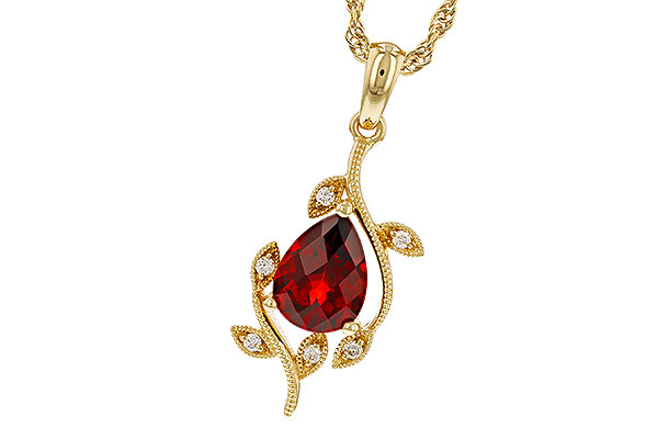 D274-70754: NECKLACE 1.34 GARNET 1.39 TGW (8X6MM GAR)
