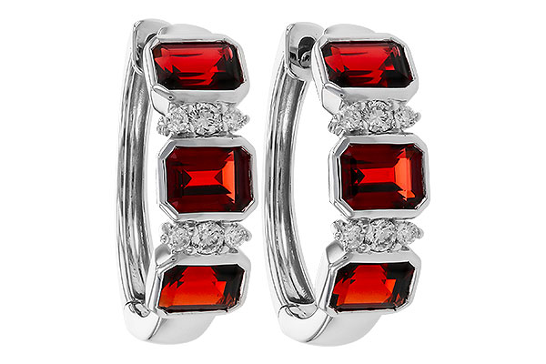 E274-66245: EARRING 1.50 TW GARNET 1.61 TGW