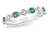 F184-71726: LDS WED RG .15 EMERALD .21 TGW