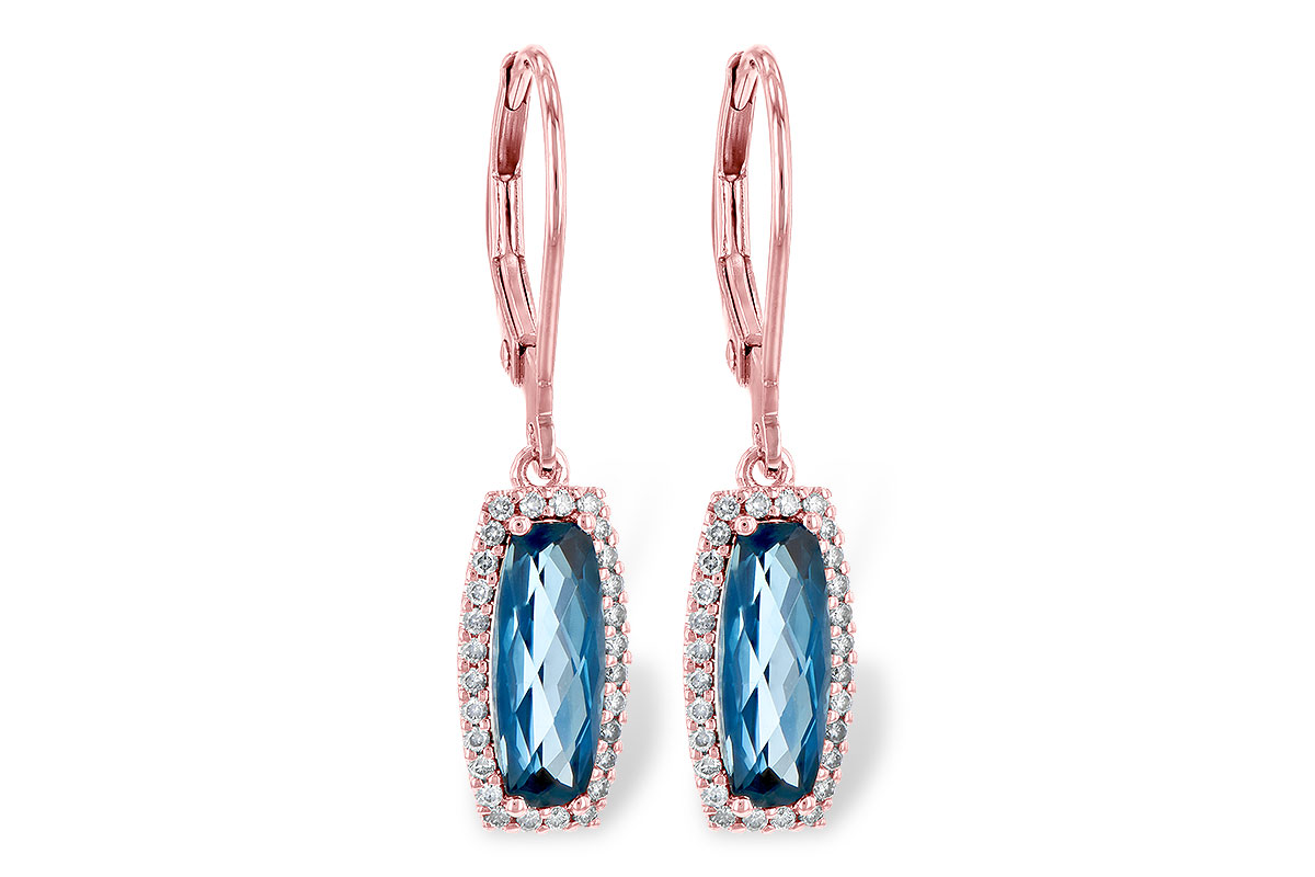F190-15308: EARR 2.10 LONDON BLUE TOPAZ 2.28 TGW