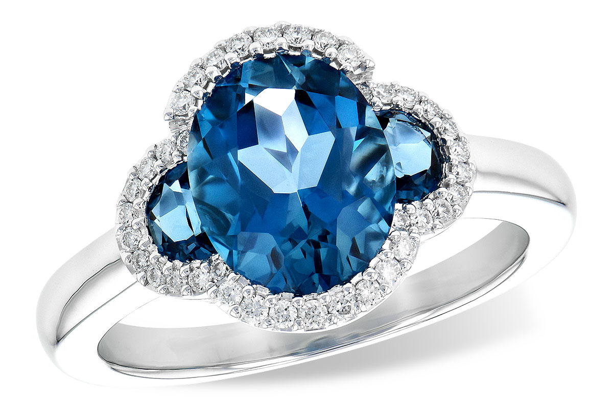 F190-15335: LDS RG 3.04 TW LONDON BLUE TOPAZ 3.20 TGW