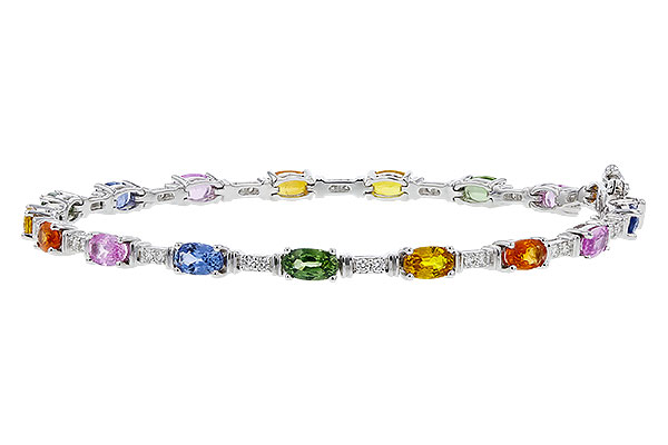 G274-66263: BRACELET 4.76 MULTI-COLOR SAPPH 5.08 TGW (7")