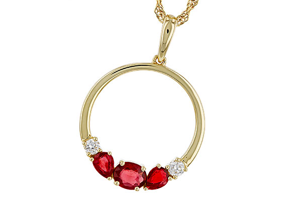 G274-68072: NECKLACE .79 RUBY .89 TGW