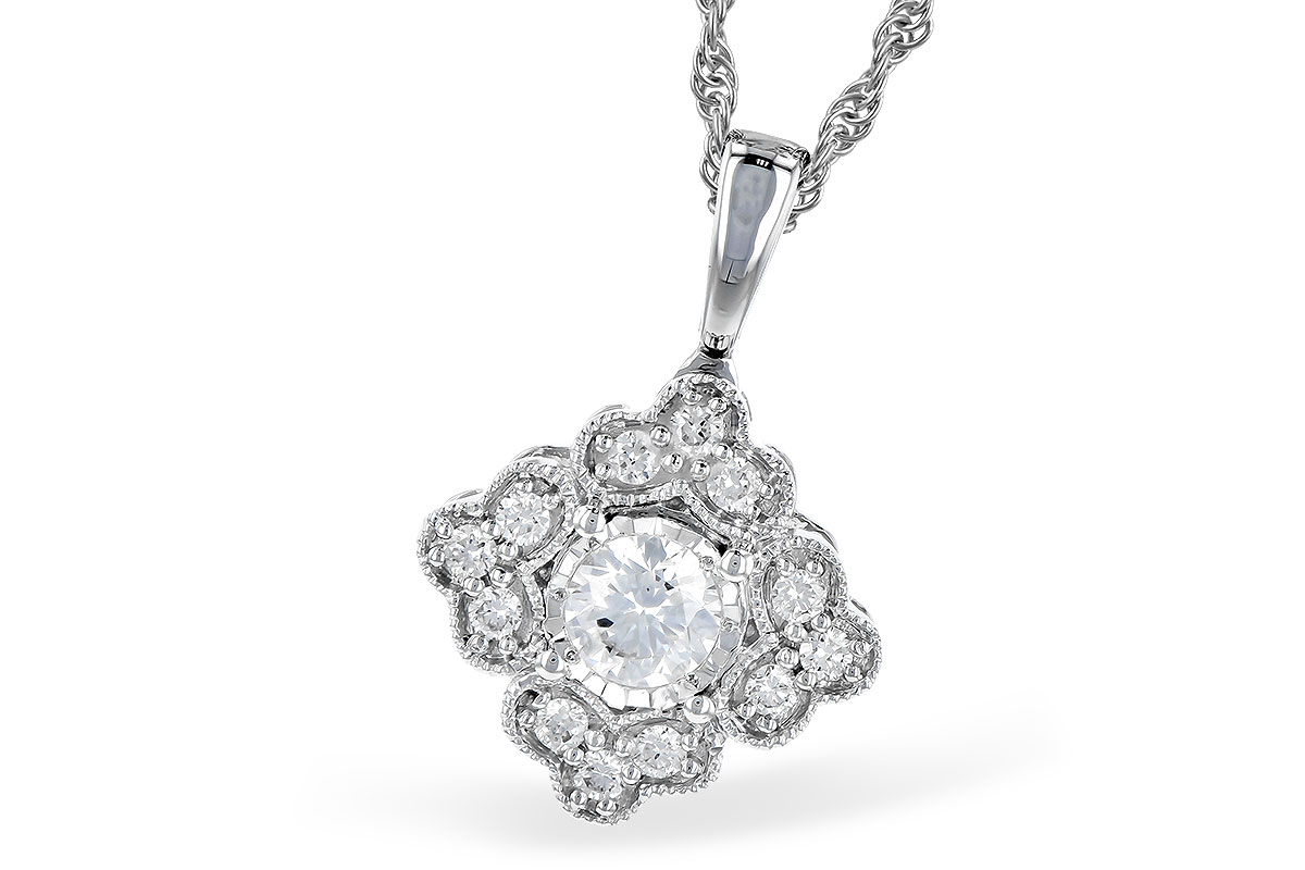 H272-86253: NECKLACE .15 BR .25 TW