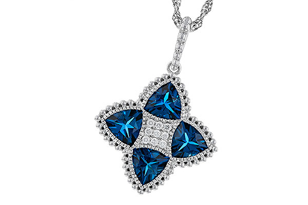 H274-68926: NECKLACE 2.79 LONDON BLUE TOPAZ 2.85 TGW