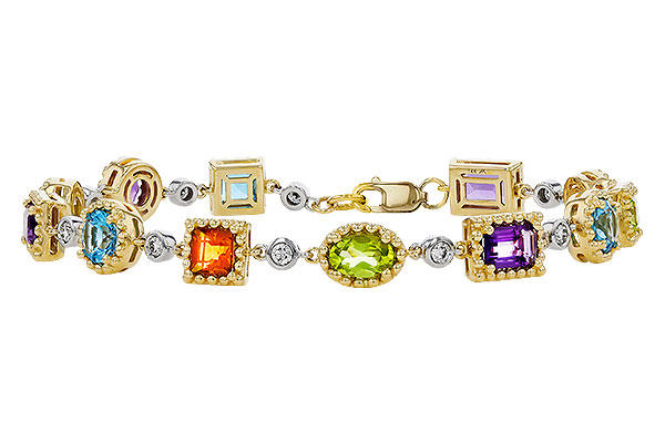 H274-72590: BRACELET 4.63 SEMI-PREC (AMY,BT,CIT,PER) 5.05 TGW