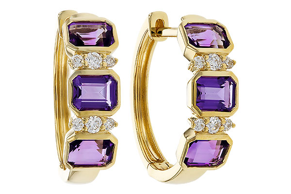 K274-72581: EARRING 1.05 TW AMETHYST 1.16 TGW
