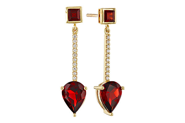 L274-66199: EARRINGS 2.70 TW GARNET 2.77 TGW