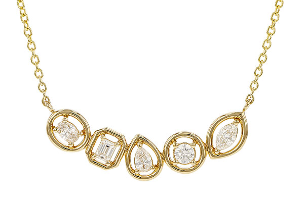 L274-70744: NECKLACE .50 TW FANCY CUT DIAS (18")