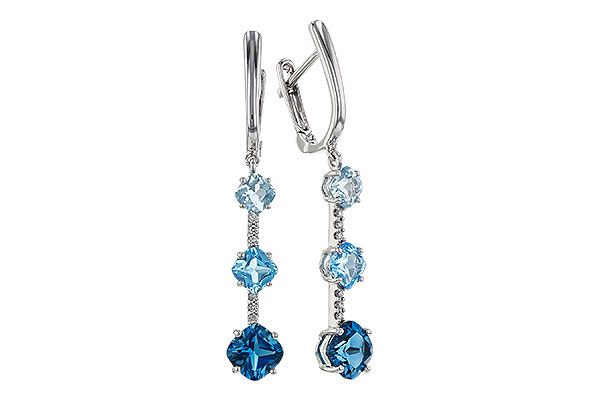 M274-65344: EARRINGS 2.41 TW BLUE TOPAZ 2.45 TGW