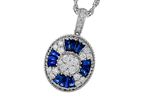 M274-70808: NECKLACE .56 TW SAPPHIRE .80 TGW