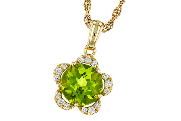 M274-72562: NECKLACE 2.16 PERIDOT 2.28 TGW (8MM RD)