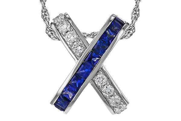 M274-72580: NECKLACE .60 TW SAPPHIRE .77 TGW